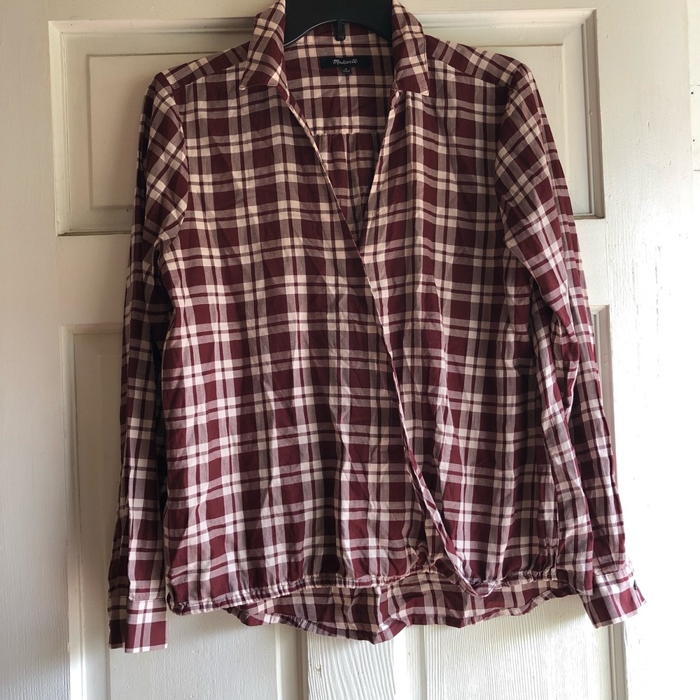 Madewell Arian plaid top Sz M